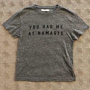 Spiritual Gangster You Had Me At Namaste Short Sleeve T-Shirt XS Heathered Gray